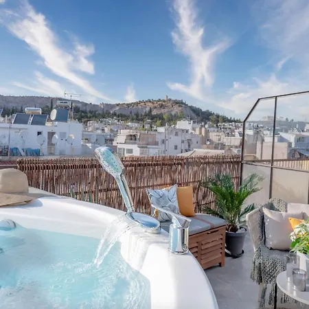 Topfloor Getaway Balcony&Hot Tub+Acropolis View Athens Exterior photo